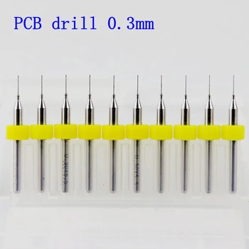 0.3-1.2 mm 10vnt/Karbido Micro Grąžtai CNC PCB Grąžtas Rinkinys