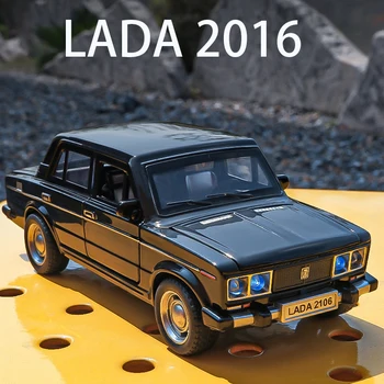 1:32 rusijos LADA 2106 Lydinio Modelis Automobiliai, Žaislų Diecasts Metalo Liejimo Traukti Atgal, Muzikos, Šviesos, Automobilių Žaislai Vaikams Transporto priemonės
