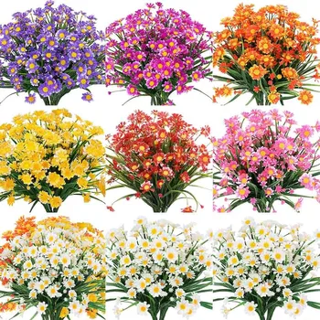 1* Puokštė Gėlių, PVC, Dirbtinių Saulučių Netikrą Gėlės Rakinama Namo Vestuvių Dekoras 