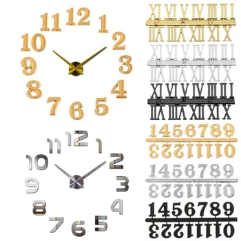 1 Set Romėniški Skaitmenys Arba arabiškų Laikrodis, Reikmenys Kvarcinis Laikrodis Ciferblatas Remontas PASIDARYK pats Laikrodis Pakeitimo Priedai Aukso