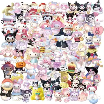 100vnt 3D Sanrio Lipdukai Kawaii Hello Kitty Kuromi Mymelody Nešiojamojo Telefono dėklas Lipdukas Ins Vandeniui Lipdukas Vaikams, Žaislų, Dovanų