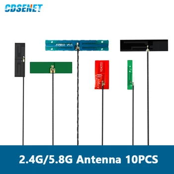 10VNT 2.4 G 5.8 G CDSENET MIKROSCHEMOS, Antenos FPC Statyti Antena Maža, Lanksti ir Bendable IPX Sąsaja Build-in Antenos Serija