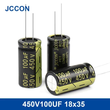 10vnt JCCON Aliuminio Elektrolitinių Kondensatorių 450V100UF 18x22 Aukšto Dažnio Low ESR Mažos Varžos, Kondensatoriai,