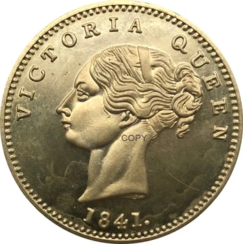 1841 S Britų Indija 1 Mohur aukso monetų Kolekcionieriams Žalvario Monetos Kopija