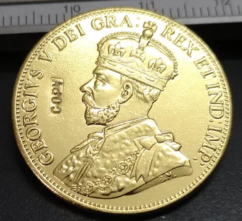 1912 M. Kanada Dešimt Dolerių Aukso Monetos Kopija