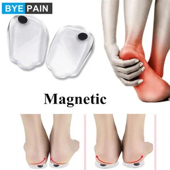 1Pair BYEPAIN Magnetinio Kulno Batų Pagalvėlės Pėsčiaisiais Derinimas, Ortopedinių Vidpadžių Ištaisyti N/X Tipo Kojos Batų Įdėklai
