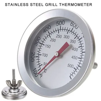 1pc grilis Grilis Termometras, Nerūdijančio Plieno Temperatūros Indikatorius 50-500 Laipsnis Aukštos Tiksliai GRILIS Temperatūros Bandymas Priedai