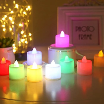 1pcs Daugiaspalvis LED Žvakė su baterijomis, LED Arbatos Žibintai, Žvakės Modeliavimas Žvakė Namų Vestuvių, Gimtadienio Prop Apdaila