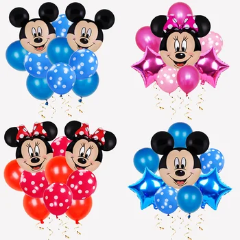 1set Disney Minnie Balionai Mickey Mouse Gimtadienio Dekoracijas, Baby Shower Dekoro Vaikai Žaislą Helio Balionas Globos Prekes
