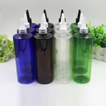 2/10vnt 500ml Plastiko Tuščia Skaidri PET Butelis su Aštriais Padengti Spalvinga 500cc Kosmetikos Tonerio Skysčio Daugkartiniai Bakas