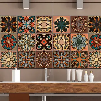 20 Vnt 3D Multi Maroko Lipnios Vonios kambarys, Virtuvės Sienos, Laiptų Plytelės Lipdukas