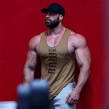 2021 naujas mens medvilnės tankų marškinėliai gimnastikos fitneso berankovė liemenė vyrų atsitiktinis kultūrizmo sporto žmogus Treniruotės drabužiai drabužiai