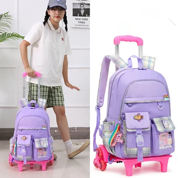 2023 Mados vaiko vežimėlio krepšys paaugliams Didelės talpos, švieži varantys kuprinę Ortopedijos mokyklos krepšiai mergaitėms mochila