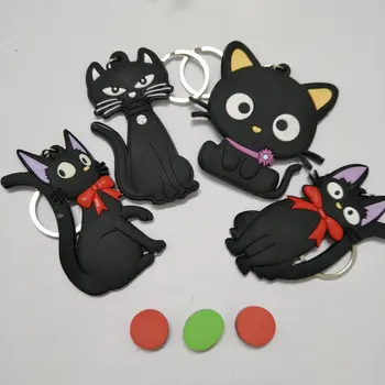 20pcs Pvc keychain anime KiKis Pristatymo Paslaugos Majo no takkyubin juoda katė, dvipusis nuotrauką urmu ge dovana geriausiais draugais