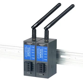 24VDC DIN-Rail Serial port server RS232/485/422 prie Wifi, Ethernet Interneto Dalykų, modbus RTU ryšio pramonės modulis