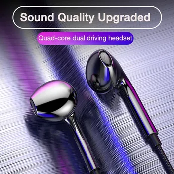 3.5 MM In-Ear Ausines Laidines Ausines Su Mikrofonu Bass Stereo laisvų Rankų įranga Sporto Žaidimų Ausinės, Skirtos Xiaomi 