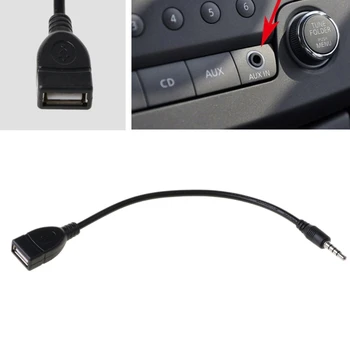 3.5 mm Male AUX Garso Kištuko Lizdą, USB 2.0 Moterų Keitiklio Kabelį, Laidą Fr Automobilinį MP3