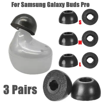 3Pair Pakeitimo Atminties Putos Patarimai Gaubteliai Samsung Galaxy Pumpurai Pro Eartips Belaidžių Ausinių Anti-Slip Išvengti Kritimo Ausų