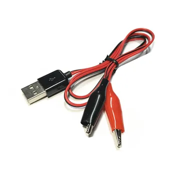 50cm USB Male Female Jungtis Plug Aligatorius Bandymo Įrašus Maitinimo Adapteris Kabelio Krokodilas Elektros Įrašą DC 5V