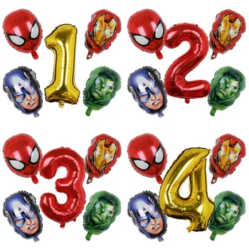 5vnt Marvel Spiderman Kapitonas Amerika Gimtadienio Balionai 32