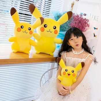 65cm Didelis Dydis Pokemon Pikachu Pliušinis Kimštiniai Žaislai, Japonija, Anime, Pikachu Animacinių filmų Pagalvės Minkštos Lėlės, Žaislai, Kalėdų Dovanos Vaikams