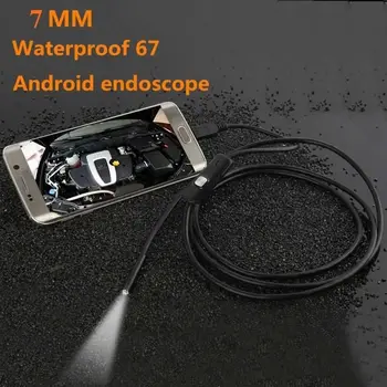7.0 mm Endoskopą Kamera HD USB Endoskopą Su 6 LED 1/1.5/2/3.5/5M Minkštas Kabelis atsparus Vandeniui Tikrinimo Borescope Android PC