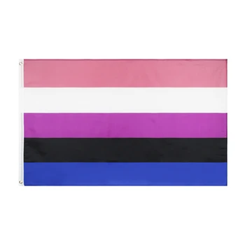 90*150cm LGBT Vaivorykštė Genderfluid Pasididžiavimas Vėliavos Apdaila