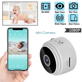 A9 Mini Kamera, WiFi Kamera 1080p HD Naktį Versija Micro Diktofonas Belaidė Mini vaizdo Kameros Vaizdo Stebėjimo, IP Kameros