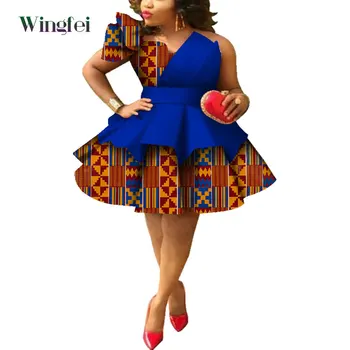 Afrikos Suknelės Moterims Ankara Spausdinti Stebėjimo daugiasluoksnės Suknelės Dashiki Šalis Vestuvių vakarinę Suknelę Afrikos Drabužių WY4213