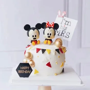 Animacinių filmų Mickey mouse Minnie ančiukas Donaldas Kepimo Pyragas Apdaila Kūdikio Gimtadienio Apdailos skaičius Tortas Topper Prekes