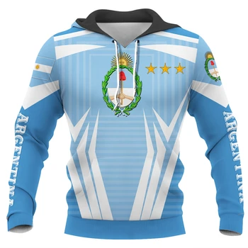 Argentinos Futbolo Marškinėliai 3D Spausdinimo Vyrų Hoodie Moterų Juokinga Mados Cosplay Palaidinukė
