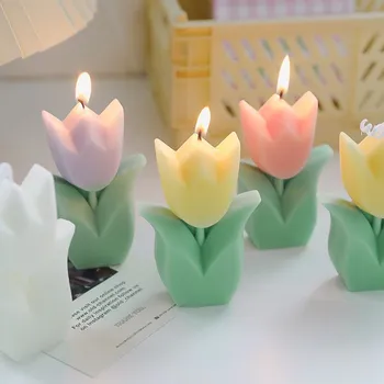 Aromaterapija Tulpių Žvakė Namų Decora Kvapas, Žvakės