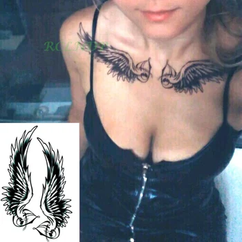 Atsparus vandeniui Laikina Tatuiruotė Lipdukas dieviška sparnai angelas tatto lipdukai 
