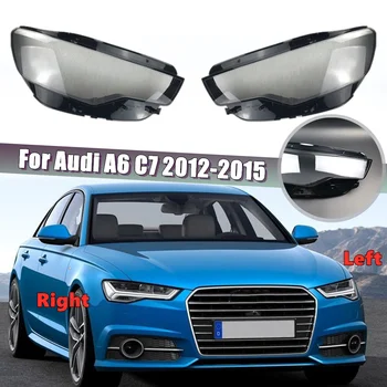 Audi A6 C7 2012 2013 2014 2015 Automobilių Priekinių Žibintų Objektyvo Dangtelis Lempų Gaubtų, Stiklo Lampcover Kepurės Žibinto Korpuso Automobilių Reikmenys