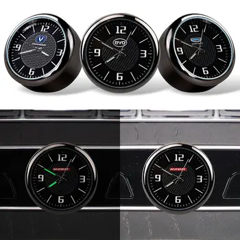 Automobilio Salono Laikrodis Mini Šviesos Mechanika Kvarcinis Laikrodis Žiūrėti Mercedes Benz AMG W204 W203 W212 W211 W210 GLC GLE Priedai