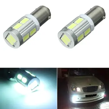 Automobilių Žibintai 2vnt Universalus BA9S 10SMD LED Automobilių Sidelight Mini Lemputes Licenciją Plokštelės Priešrūkiniai Žibintai, Automobilių Žibintų Lemputės