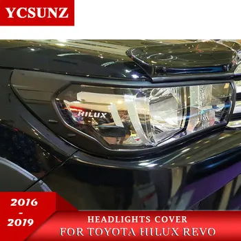 Automobilių Žibintų Padengti Toyota Hilux Revo Rocco SR5 2015 2016 2017 2018 2019 2020 Juoda bazinė Versija Automobilį, Optikos Reikmenys