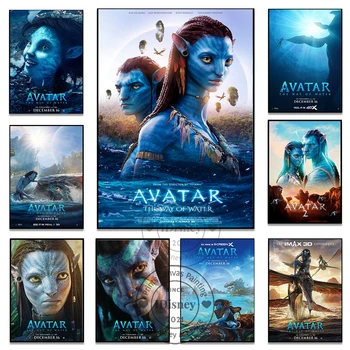 Avatar 2 Filmo Plakatas 2022 kaip Vandens Spausdina Ant Drobės Tapybos Klasikinis fantastinis Filmas Sienos paveiksl Kambaryje Namų Puošybai