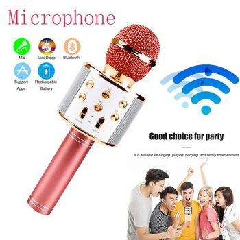 Bevielis karaoke mikrofonas, Bluetooth, Micro 3D bass Karaoke Namų KTV Muzikos Grotuvas Dainavimo microfono Mic mikrofonas dainuoti