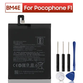 BM4E Pakeitimo Telefono Baterija Xiaomi MI Pocophone F1 Poco F1 Telefono Baterija 4000mAh