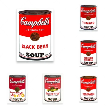 Campbell Soup-Andy Warhol Art Print, Andy Warhol Meno Plakatas, Andy Warhol Sienos Meno Plakatas, Menas Spausdinti