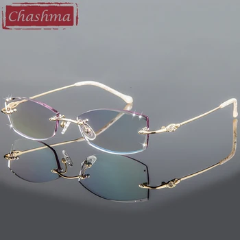 Chashma Prekės ženklo Moterų Rėmo Laipsnį Akiniai Skaidrūs Akiniai Moterų Diamond Spalva, Lęšiai oculos de grau feminino