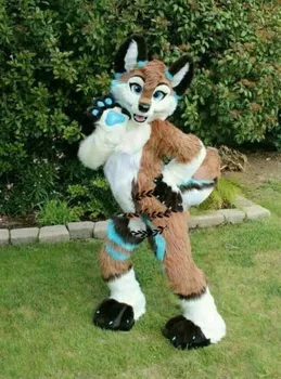 Cosplay Furry Fox Šuo Animacinį personažą kostiumas Talismanas Kostiumas Reklamos Kostiumas Fancy Dress Šalies Kostiumų Gyvūnų karnavalas žaislas