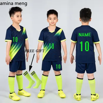 Custom Vaikų Futbolo Megztiniai Kostiumas Berniukų Futbolo Uniformos Futebol Marškinėliai Rinkiniai Futbolo Komplektas, Vaikų Mergaičių Sportiniai Drabužiai