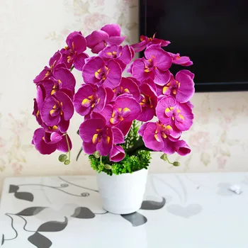 Dirbtinių Drugelių Orchidėja, Gėlių Nekilnojamojo Touch Drugys Orchidėjų Netikrą Gėlės, Vestuvių Dekoravimas Netikrą Lapai Augalai, Sodo Namų Dekoro
