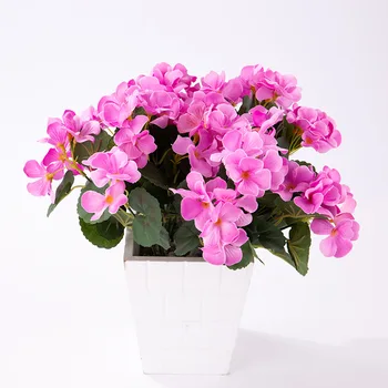 Dirbtinės Gėlės Pelargonijos Dirbtinis Begonia Gėlės Aukštos Kokybės Dirbtinės Hydrangea Gėlės Home Office Vestuvių Dekoravimas