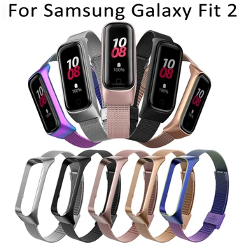 Dirželis Samsung Galaxy Fit2 R220 Žiūrėti Band Apyrankę Ant Riešo Dirželio Pakeitimo Metalo, Nerūdijančio Plieno Dirželis ForGalaxy Tinka 2 Karšto S