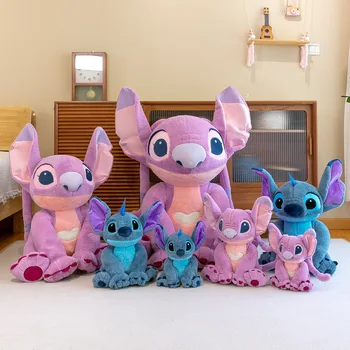 Disney Nauja Dygsnio Pliušinis Žaislas Lilo & Stitch 30 45 60 80 cm Iškamšos, Švelnus Dygsnio Lėlės Pagalvę Paguodos Žaislas Vaikams Kalėdų Dovana