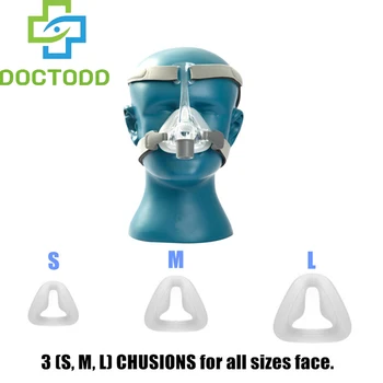 DOCTODD NM2 NM4 CPAP Nosies Kaukė SML Dydį, galvos Apdangalai CPAP Auto CPAP BIPAP Anti-Knarkimas Miego Apnėja LOPL 22mm Sąsaja