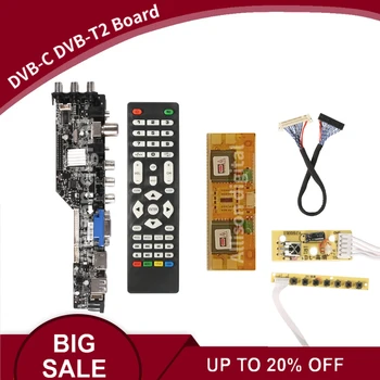 DVB-T2/T, DVB-C 3663 TELEVIZORIŲ Rinkinį, skirtą LM190E02 LM190E03 LM190E08 4 CCFL LCD, LED Ekranas, HDMI+VGA+USB+TV Valdiklio plokštės Tvarkyklės